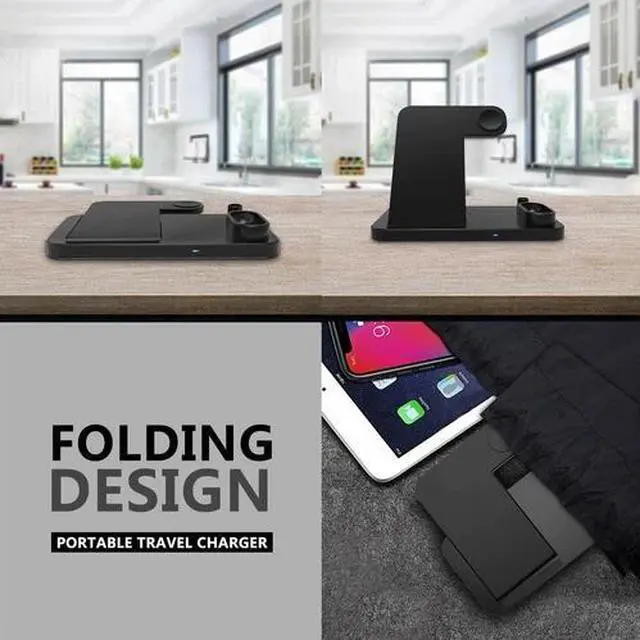 Alt view image 5 of 7 - 4-in-1 Fast Charger Qi Wireless Charging Station for Apple Watch iPhone Pencil