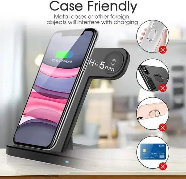 Alt view image 7 of 7 - 4-in-1 Fast Charger Qi Wireless Charging Station for Apple Watch iPhone Pencil