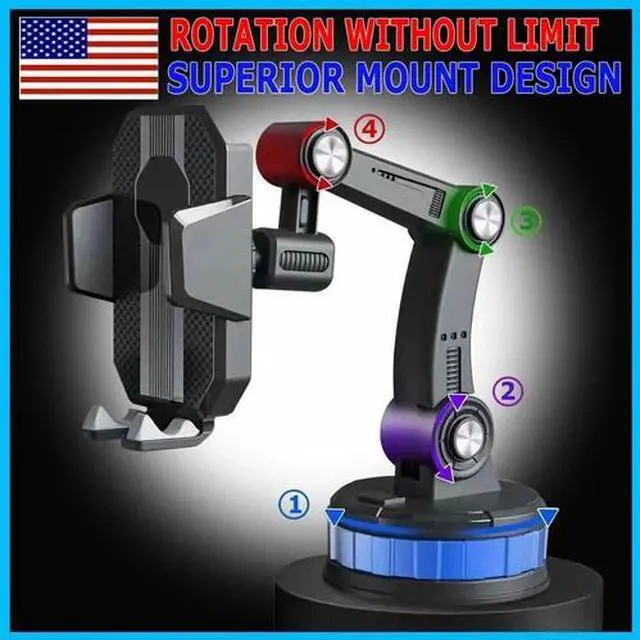 Main image of Universal Car Truck Mount Phone Holder Stand Dashboard/Windshield For Cell Phone