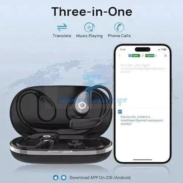 Alt view image 5 of 7 - AI Language Translator Earbuds Device Real-time Smart Instant 144 Languages New
