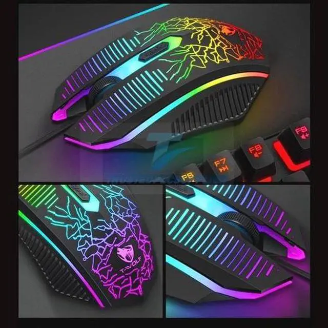 Alt view image 5 of 7 - 4IN1 RGB PC Gaming Keyboard Mouse & Headset Set LED Gamer Bundle Mechanical Kits