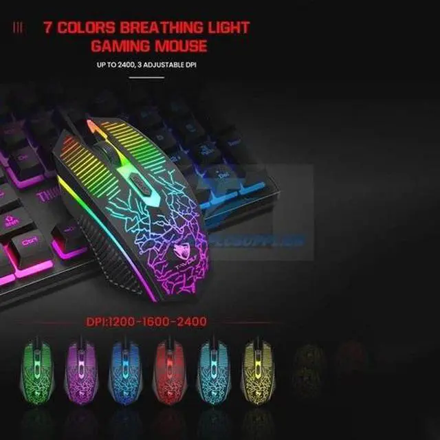 Alt view image 6 of 7 - 4IN1 RGB PC Gaming Keyboard Mouse & Headset Set LED Gamer Bundle Mechanical Kits