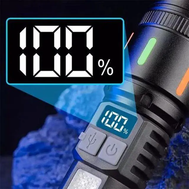 Alt view image 2 of 7 - 2pc 99000000 Lumens Super Bright LED USB Flashlight Rechargeable Work Light