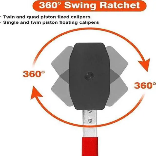 Alt view image 2 of 7 - Ratcheting Brake Caliper Piston Spreader Press Tool Car Ratchet Caliper Spreader