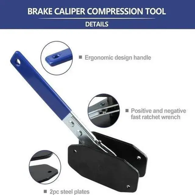 Alt view image 4 of 7 - Ratcheting Brake Caliper Piston Spreader Press Tool Car Ratchet Caliper Spreader