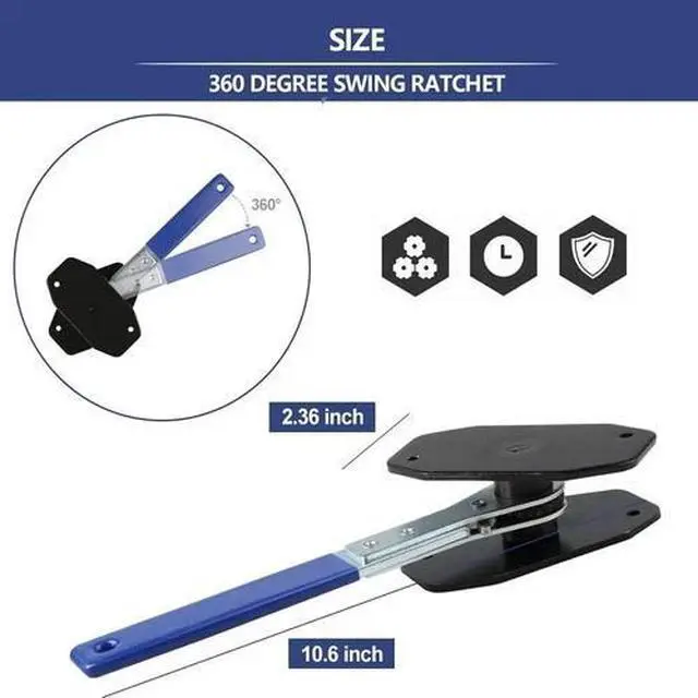 Alt view image 3 of 7 - Ratcheting Brake Caliper Piston Spreader Press Tool Car Ratchet Caliper Spreader