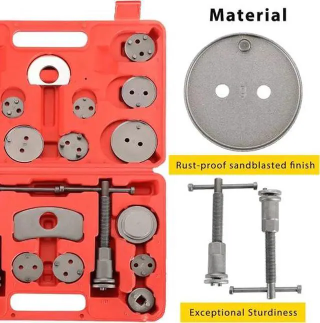 Alt view image 3 of 7 - 24pc Disc Brake Caliper Tool Set Piston Rewind Compressor Kit for Auto Repair