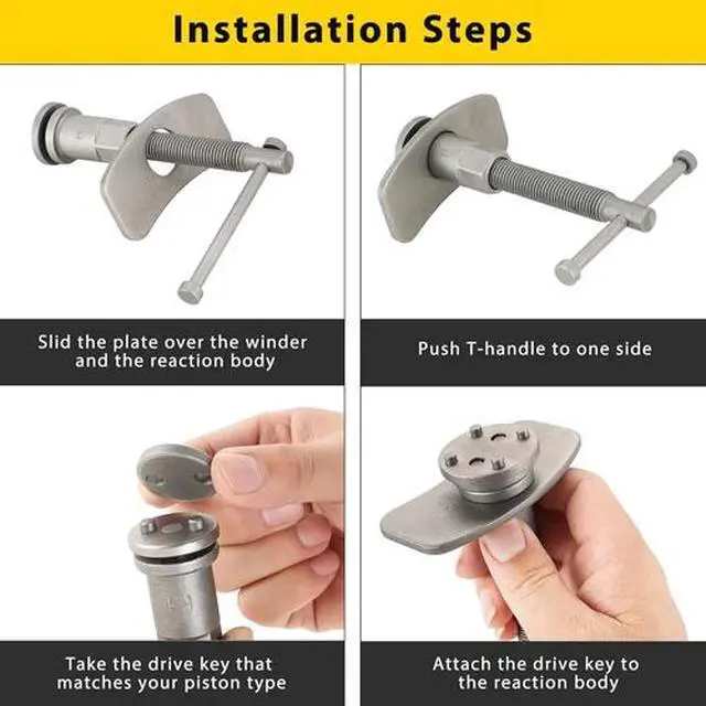 Alt view image 4 of 7 - 24pc Disc Brake Caliper Tool Set Piston Rewind Compressor Kit for Auto Repair