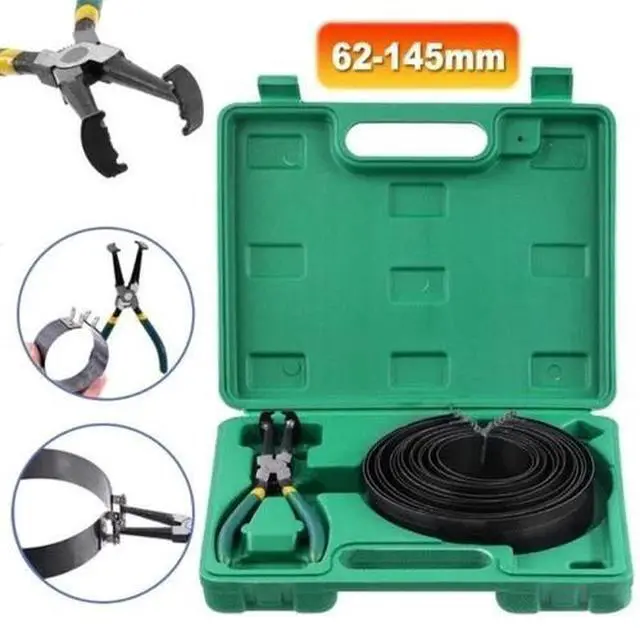 Main image of Professional Piston Ring Compressor Cylinder Installer Pliers & 14 Band Tool Kit