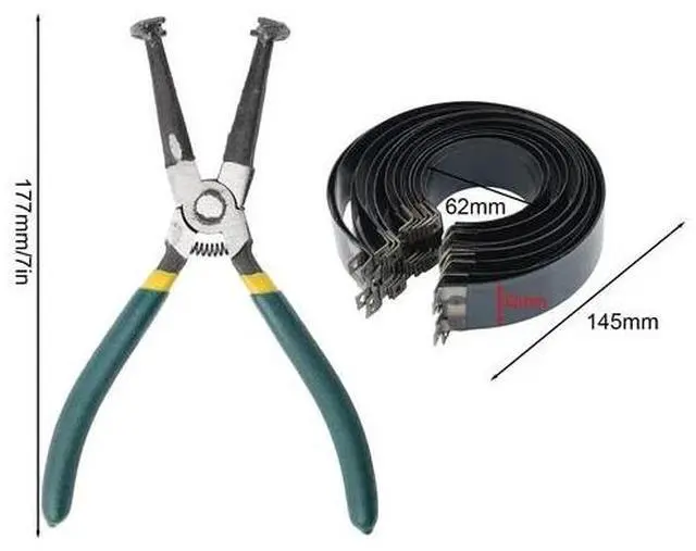 Alt view image 4 of 7 - Professional Piston Ring Compressor Cylinder Installer Pliers & 14 Band Tool Kit