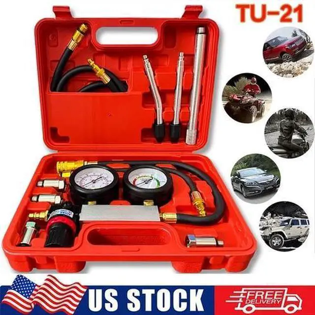 Main image of Cylinder Leak Down Tester, Petrol Engine Compression Leakage Detector Tool Kit
