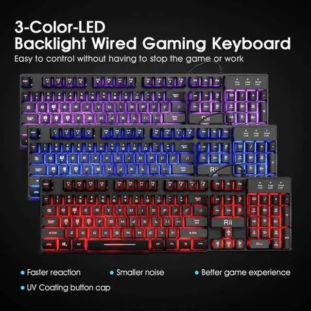 Alt view image 3 of 6 - RGB Gaming Keyboard and Mouse Set - Backlit for Office & Gaming Use