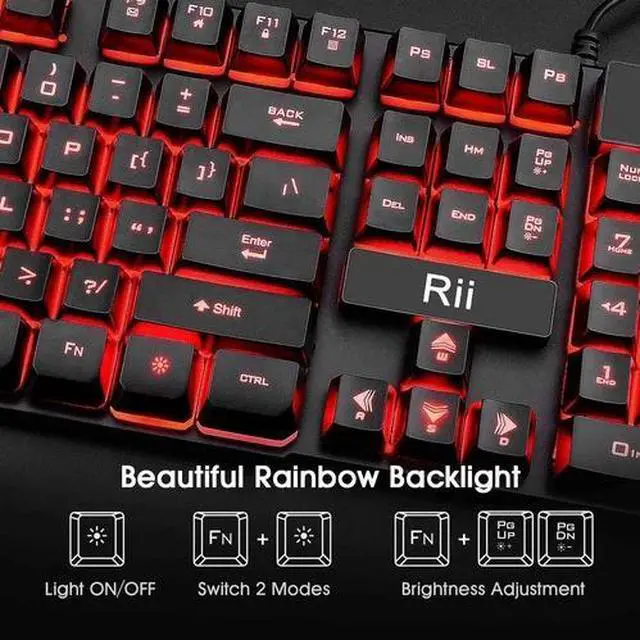Alt view image 5 of 6 - RGB Gaming Keyboard and Mouse Set - Backlit for Office & Gaming Use