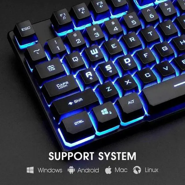 Alt view image 6 of 6 - RGB Gaming Keyboard and Mouse Set - Backlit for Office & Gaming Use