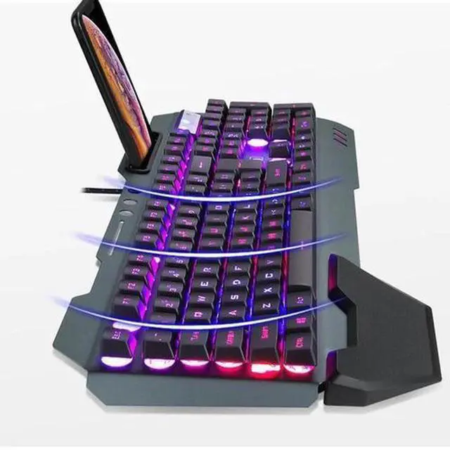 Alt view image 3 of 7 - K618 Mechanical feel Gaming Keyboard and Modes RGB Backlight Wired Keyboard