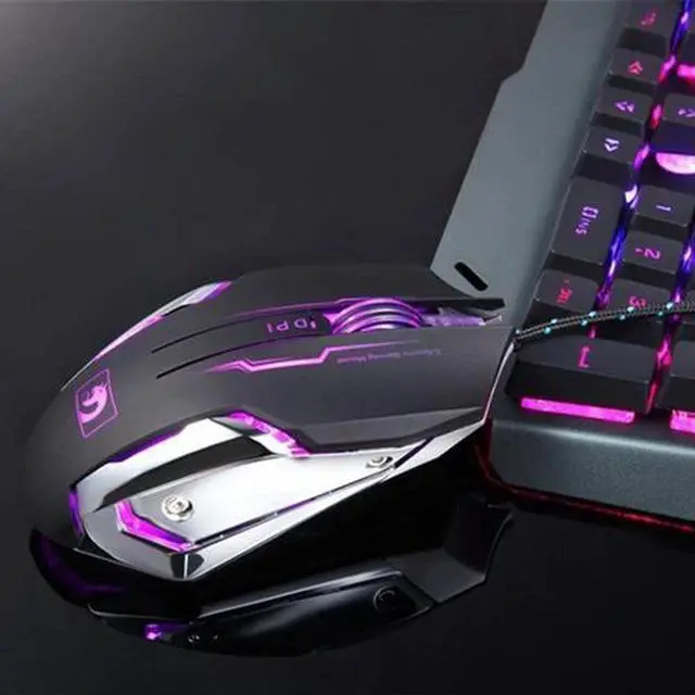 Alt view image 7 of 7 - K618 Mechanical feel Gaming Keyboard and Modes RGB Backlight Wired Keyboard