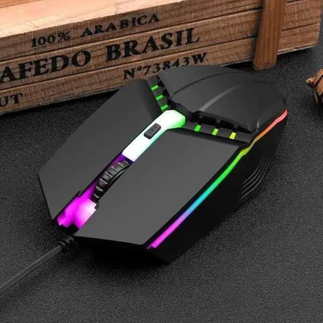 Alt view image 2 of 3 - USB Wired RGB Gaming Mouse Ergonomic Optical Mouse with 3 DPI Speeds & 6 Buttons