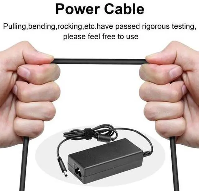 Alt view image 5 of 7 - For Dell HA45NM140 0285K Laptop Ac Adapter Charger & Power Cord 45W 19.5V 2.31A