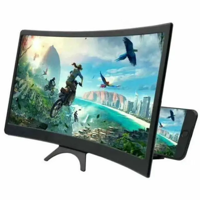 Main image of 12" 3D Mobile Phone Screen Magnifier HD Video Smartphone Amplifier Stand Bracket