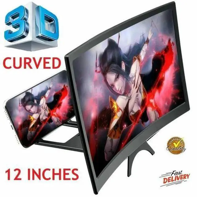 Alt view image 2 of 7 - 12" 3D Mobile Phone Screen Magnifier HD Video Smartphone Amplifier Stand Bracket