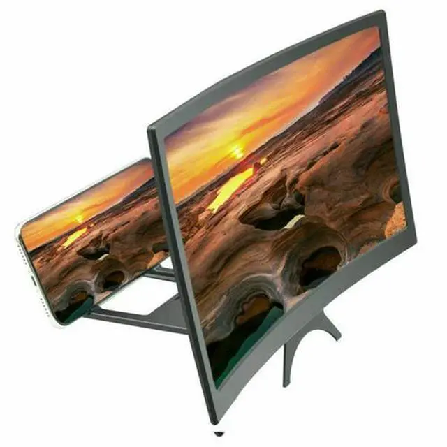 Alt view image 3 of 7 - 12" 3D Mobile Phone Screen Magnifier HD Video Smartphone Amplifier Stand Bracket