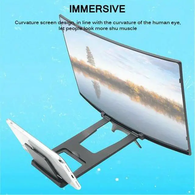 Alt view image 5 of 7 - 12" 3D Mobile Phone Screen Magnifier HD Video Smartphone Amplifier Stand Bracket