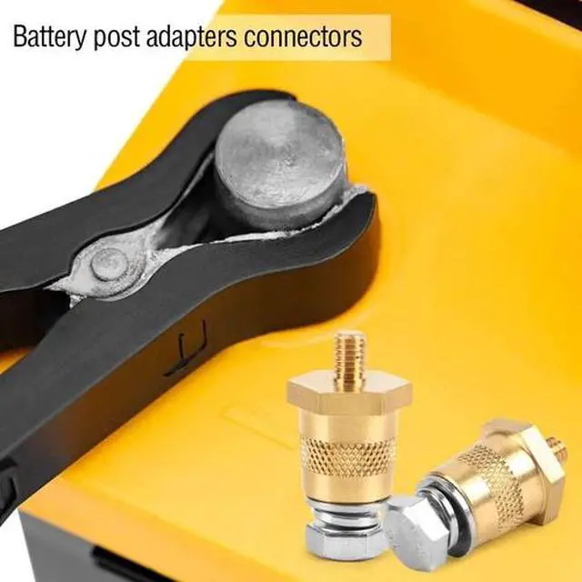 Alt view image 5 of 7 - 2Pcs Battery Pole Adapter Terminal Connector Fittings M6 M8 Thread Post Adapter