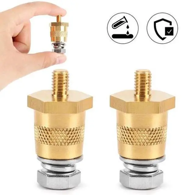 Alt view image 6 of 7 - 2Pcs Battery Pole Adapter Terminal Connector Fittings M6 M8 Thread Post Adapter