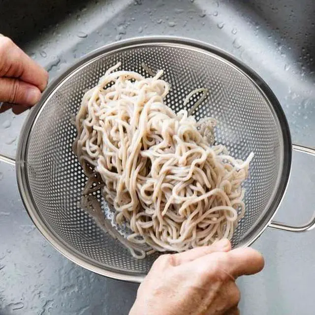 Alt view image 7 of 7 - Stainless Steel Deep Colander Kitchen Strainer Large For Washing Rice Silver