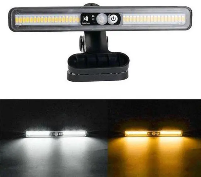 Alt view image 2 of 7 - Solar Lights Outdoor Waterproof Tree Clip 36 LED Motion Sensor Wall Fence Light Yellow
