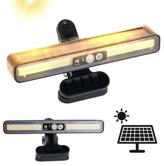 Main image of Solar Lights Outdoor Waterproof Tree Clip 36 LED Motion Sensor Wall Fence Light Yellow