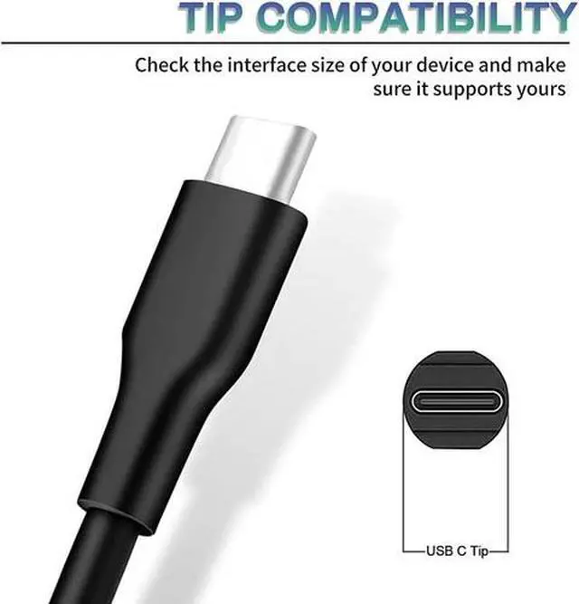 Alt view image 3 of 7 - USB Type-C 45W watts for HP Chromebook Lenovo Dell Acer Samsung Laptop Charger