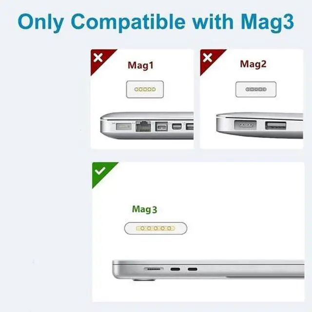 Alt view image 3 of 7 - Charger for Mac Book Air 15,13 Inch/Mac Book Pro 14 Inch M3/M2/M1 2024 2023 2022