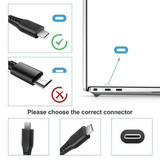 Alt view image 5 of 7 - 65W USB-C Type-C PD Fast Charger AC Adapter Laptop Charger Universal PowerSupply