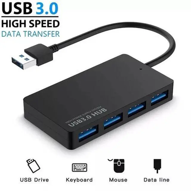 Alt view image 2 of 6 - USB 3.0 Hub 4-port adapter Charger Data Ultra fast PC Mac Laptop Desktop LOT