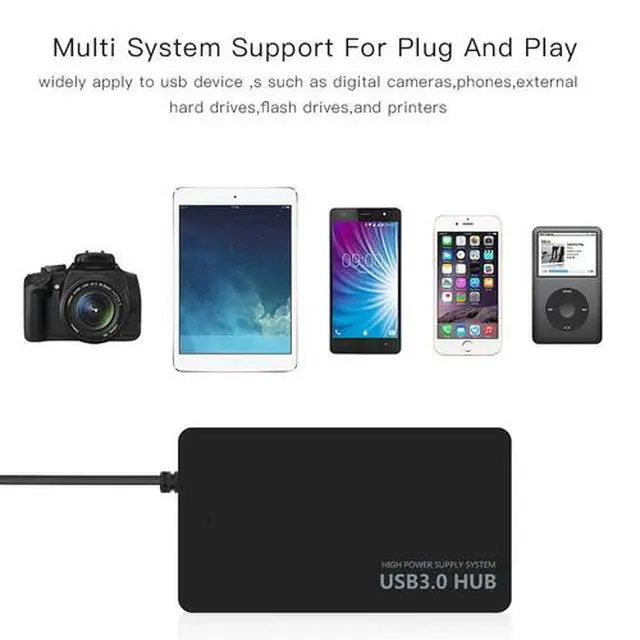 Alt view image 4 of 6 - USB 3.0 Hub 4-port adapter Charger Data Ultra fast PC Mac Laptop Desktop LOT