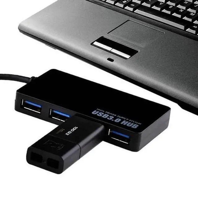 Alt view image 6 of 6 - USB 3.0 Hub 4-port adapter Charger Data Ultra fast PC Mac Laptop Desktop LOT