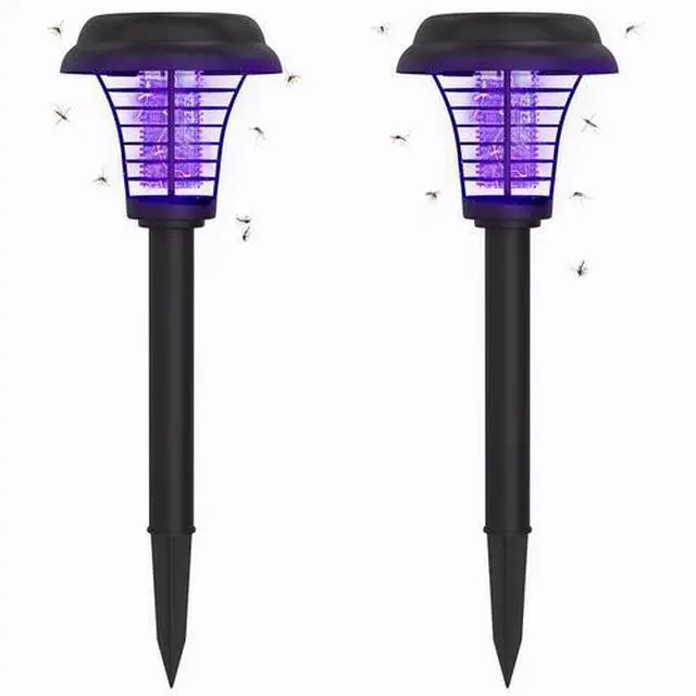 Alt view image 4 of 6 - Solar Powered Electric Mosquito Killer Lamp LED Trap Lamp Fly Bug Insect Zapper