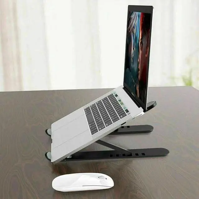 Alt view image 4 of 7 - Adjustable Foldable Laptop Stand Ergonomic Notebook Riser Computer Holder Desk