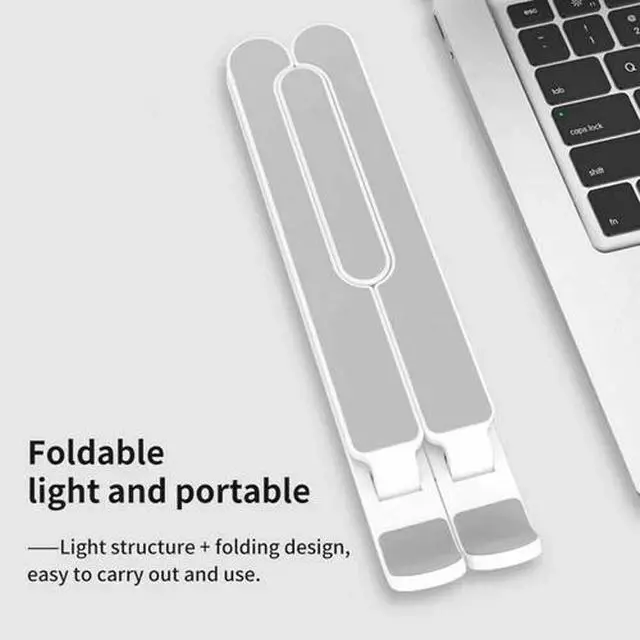 Alt view image 7 of 7 - Adjustable Foldable Laptop Stand Ergonomic Notebook Riser Computer Holder Desk