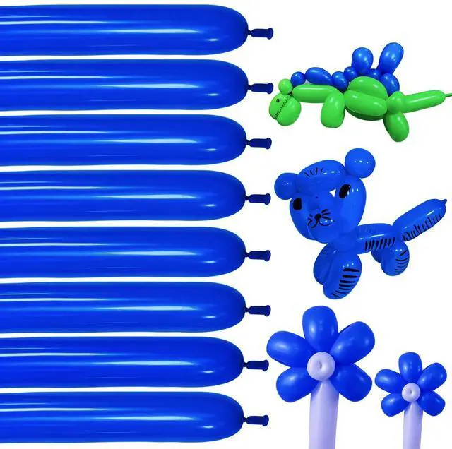 Main image of 260Q Blue Twisting Balloons 100 Pack, Premium Long Latex Balloons for Balloon Animals, Balloon Sculptures, Birthday Party, Baby Shower, Wedding Decorations