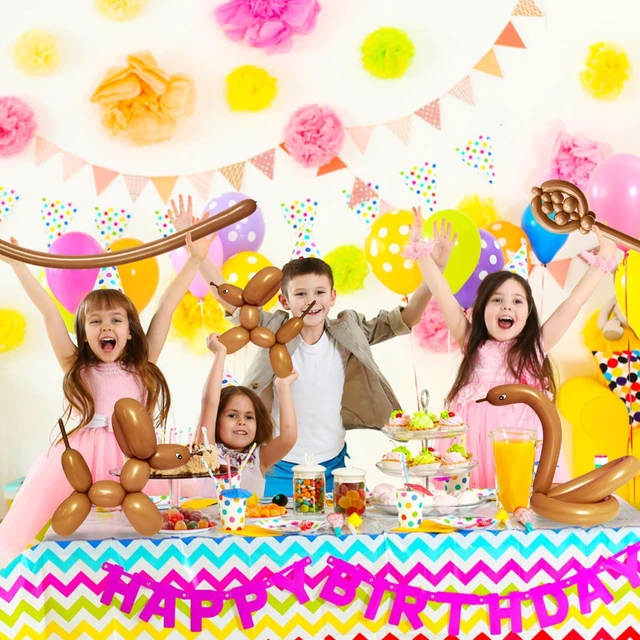Alt view image 7 of 7 - 100Pcs 260 Balloons Brown Long Balloons for Balloon Garland Thickening Skinny Latex Twisting Balloon, Brown long balloons for tying Animals Modeling Christmas Birthday Party Decorations. (Cocoa)