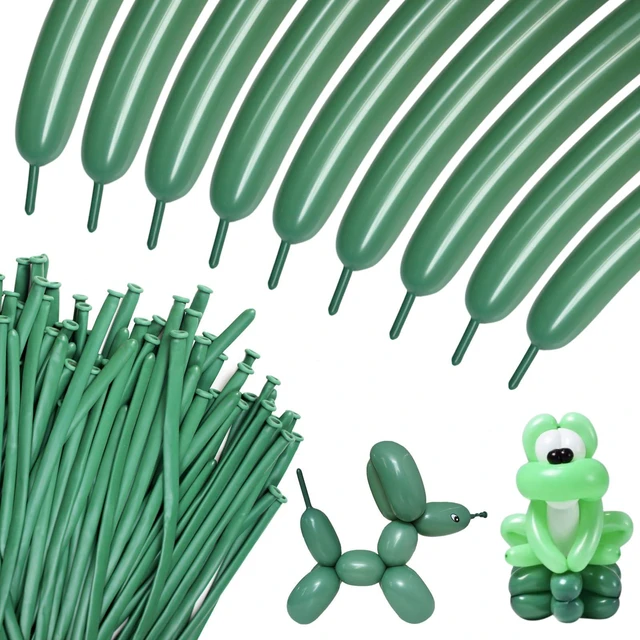Main image of 100pcs Sage Green 260 Balloons, Thickening Latex Green 260q Balloon for Animal Model, Long Twisting Balloons for Halloween Xmas Presents, Animal Shape, Birthdays Clowns. (Sage Green)