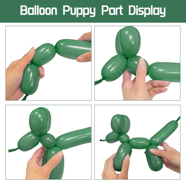 Alt view image 4 of 7 - 100pcs Sage Green 260 Balloons, Thickening Latex Green 260q Balloon for Animal Model, Long Twisting Balloons for Halloween Xmas Presents, Animal Shape, Birthdays Clowns. (Sage Green)