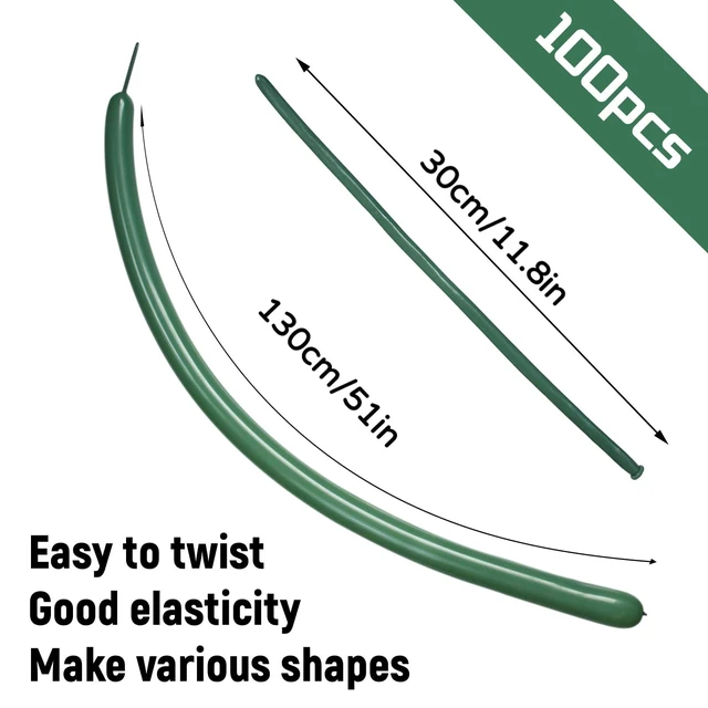 Alt view image 2 of 7 - 100pcs Sage Green 260 Balloons, Thickening Latex Green 260q Balloon for Animal Model, Long Twisting Balloons for Halloween Xmas Presents, Animal Shape, Birthdays Clowns. (Sage Green)