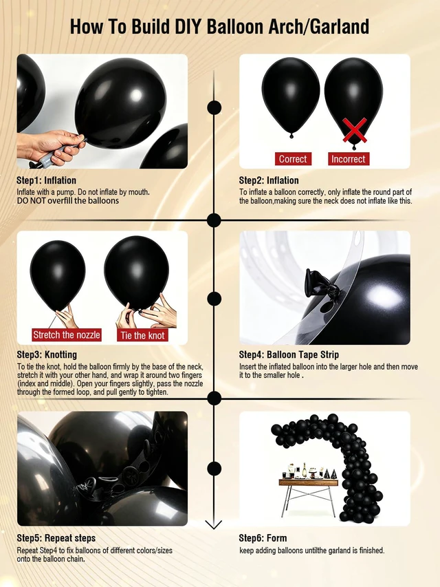 Alt view image 7 of 7 - Black and Gold Happy Birthday Decorations with Banner Balloons Foil Curtain | Black Metallic Gold Confetti Latex Balloons with Happy Birthday Banne, Foil Curtain, Birthday Decorations for Men Women