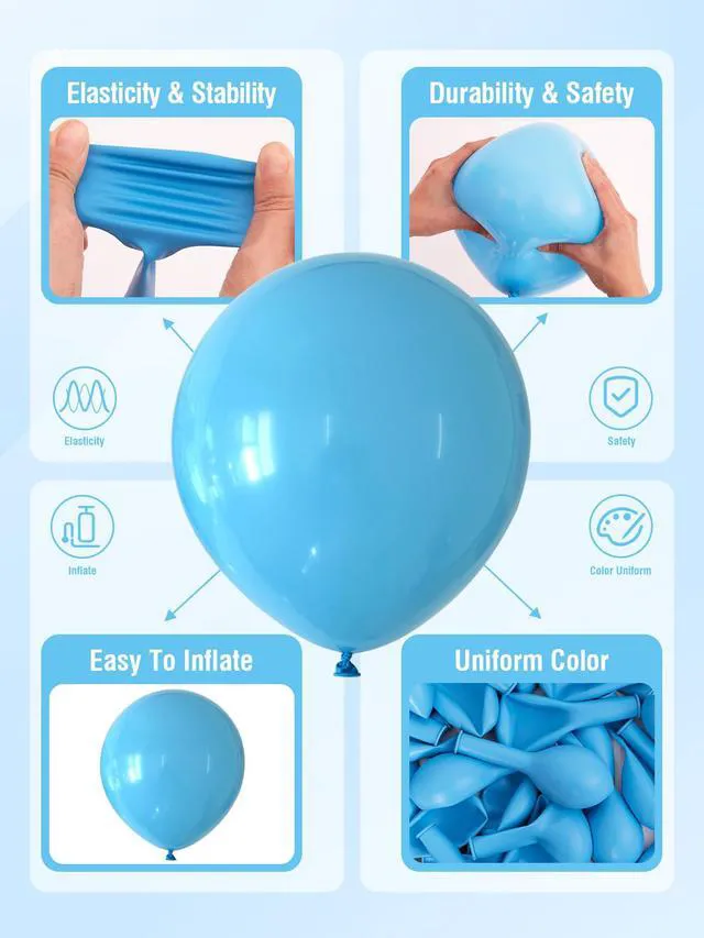 Alt view image 6 of 7 - Cow Print Balloons 12 Inch 55 Pcs Light Blue Brown Sand White Cow Balloons | with Tape Strip and Ribbon for Cowboy First Rodeo Birthday Party Baby Shower Farm Western Teme Party Decorations