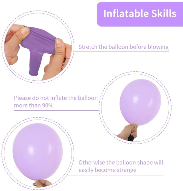 Alt view image 3 of 6 - Pastel Purple Different Sizes Light Pruple Balloon Arch Kit 129pcs | Light Lavender Lilac Balloons Garland for Mother's Day Birthday Baby Shower Gender Reveal Wedding Party Decoration