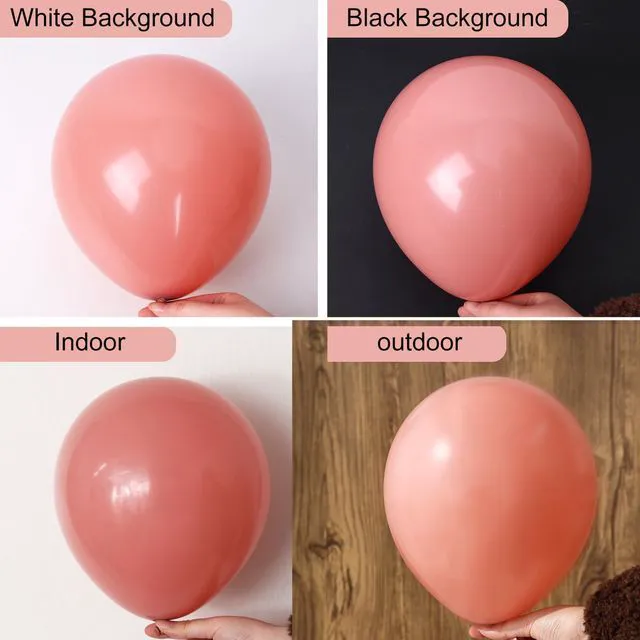 Alt view image 3 of 7 - RUBFAC Pink Balloons Different Sizes Dusty Rose Balloon Arch Kit 129pcs | Latex Blush Balloon Garland Arch Kit for Valentine's Day Birthday Baby Shower Wedding Princess Boho Theme Party Decoration