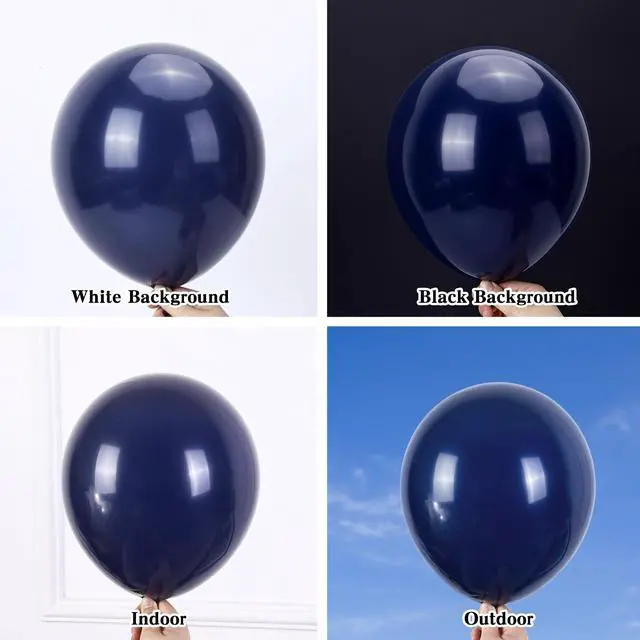 Alt view image 4 of 7 - Navy Blue Balloons 129pcs Different Sizes Balloon Arch Kit | Pack of 18 12 10 5 Inch Latex Retro Blue Garland Kit for Men Birthday Graduation Boy Baby Shower Party Decoration